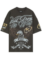 Kidwest Eagle Atelier Printed Cotton T-shirt Black