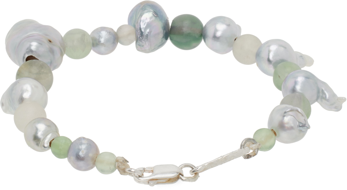 Pearls Before Swine Blue & Green Baroque Bracelet