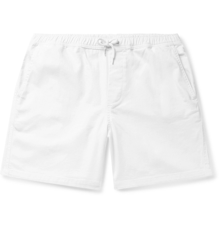 Photo: NN07 - Gregor Stretch-Cotton Twill Drawstring Shorts - White