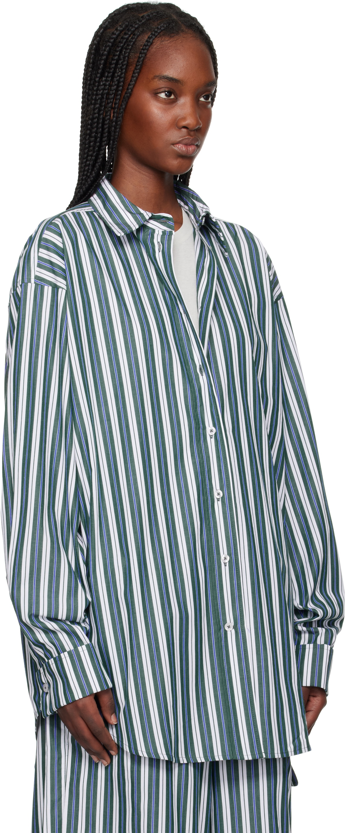 REMAIN Birger Christensen Green Oversize Shirt