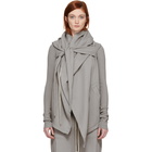 Rick Owens Drkshdw Grey Wrap Hoodie