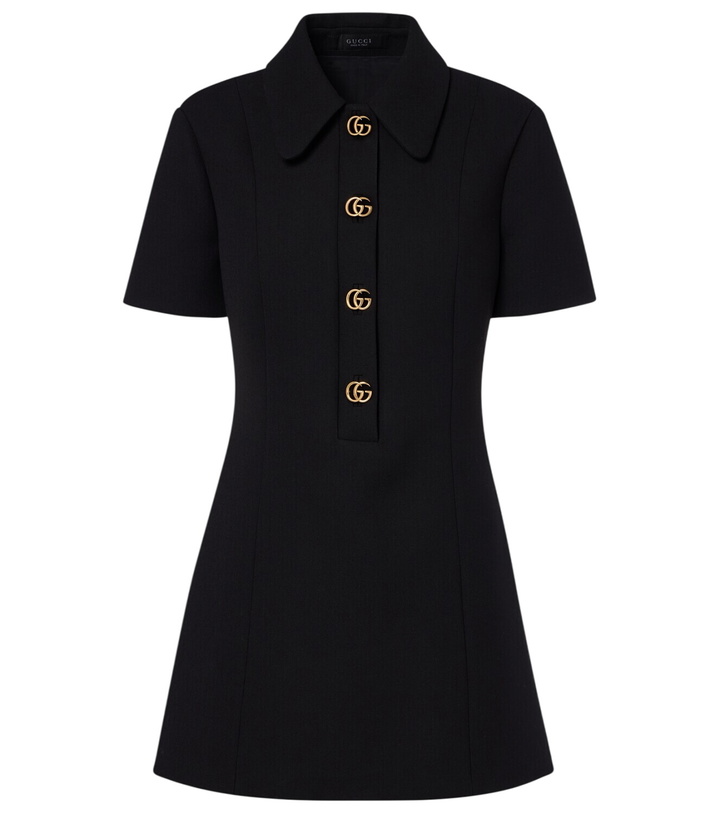 Photo: Gucci Double G wool crêpe minidress