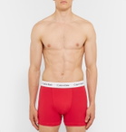 Calvin Klein Underwear - Three-Pack Stretch-Cotton Boxer Briefs - Red