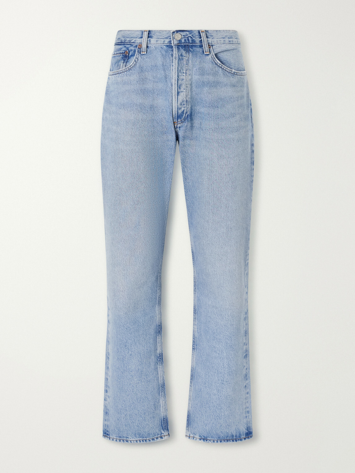 AGOLDE - 90's Straight-Leg Distressed Organic Cotton Jeans - Blue