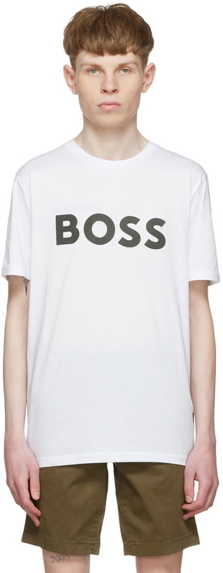 Photo: Boss White Cotton T-Shirt