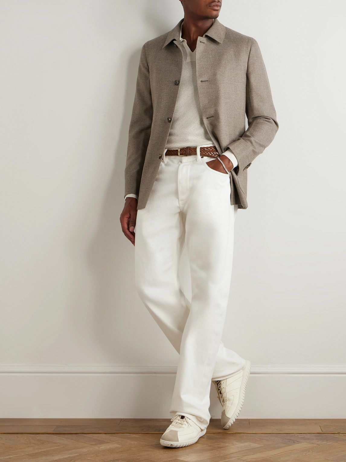 Caruso - Brushed-Wool Overshirt - Brown