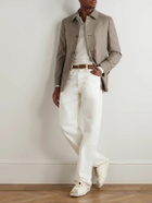Caruso - Brushed-Wool Overshirt - Brown