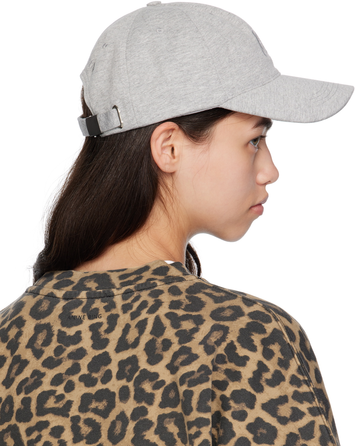 ANINE BING Gray Jeremy Baseball Cap ANINE BING