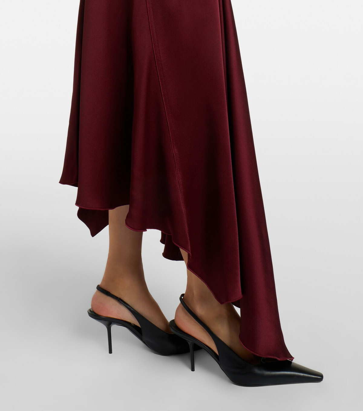 Victoria Beckham Posy draped satin midi dress