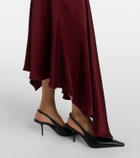 Victoria Beckham Posy draped satin midi dress