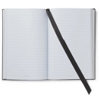 Smythson - Printed Chelsea Cross-Grain Leather Notebook - Black
