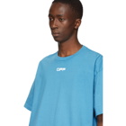 Off-White Blue Airport Tape Over T-Shirt