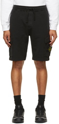 Stone Island Black French Terry Bermuda Shorts