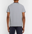 Mr P. - Striped Cotton-Jersey T-Shirt - Men - Navy