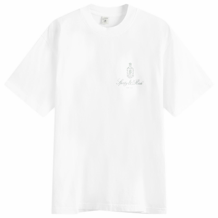Photo: Sporty & Rich Men's Vendome T-Shirt in White/Sage