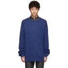 Neil Barrett Blue Mohair 3 GG Slim Long Sweater