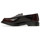 Dr. Martens Burgundy Mayfare Rub Off Leather Penny Loafers