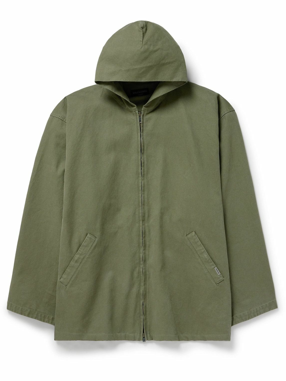 Balenciaga - Cotton-Canvas Hooded Jacket - Green Balenciaga