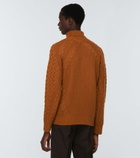 Zegna - Cable-knit turtleneck wool sweater