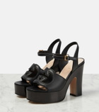 Gucci Interlocking G leather platform sandals