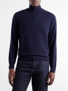 Canali - Cashmere Half-Zip Sweater - Blue