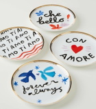 Bitossi Love set of 4 dessert plates