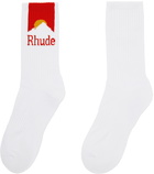 Rhude White Moonlight Socks