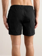 C.P. Company - Slim-Fit Mid-Length Logo-Appliquéd Swim Shorts - Black