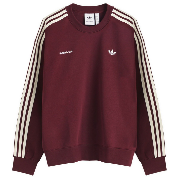 Photo: Adidas Women's X Sporty & Rich Sweatshirt in Maroon