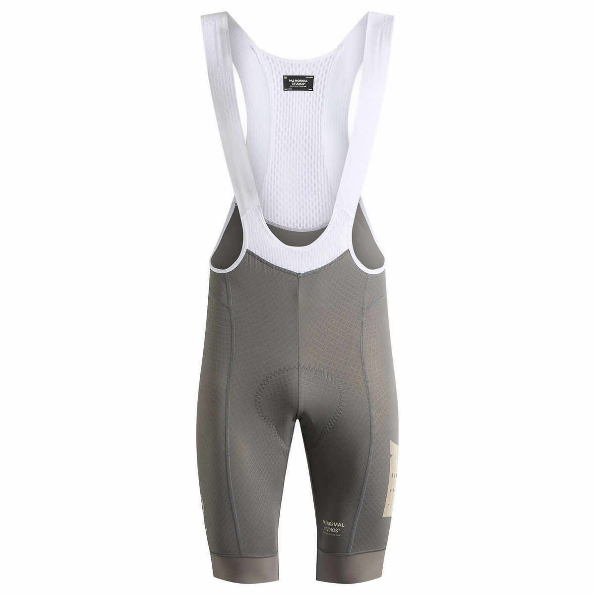 Pas Normal Studios Men's Mechanism Logo Bibs in Medium Grey