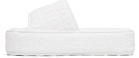 Versace White 'Versace Allover' Slippers