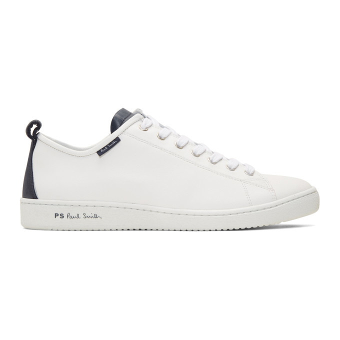 Photo: PS by Paul Smith White and Navy Miyata Sneakers