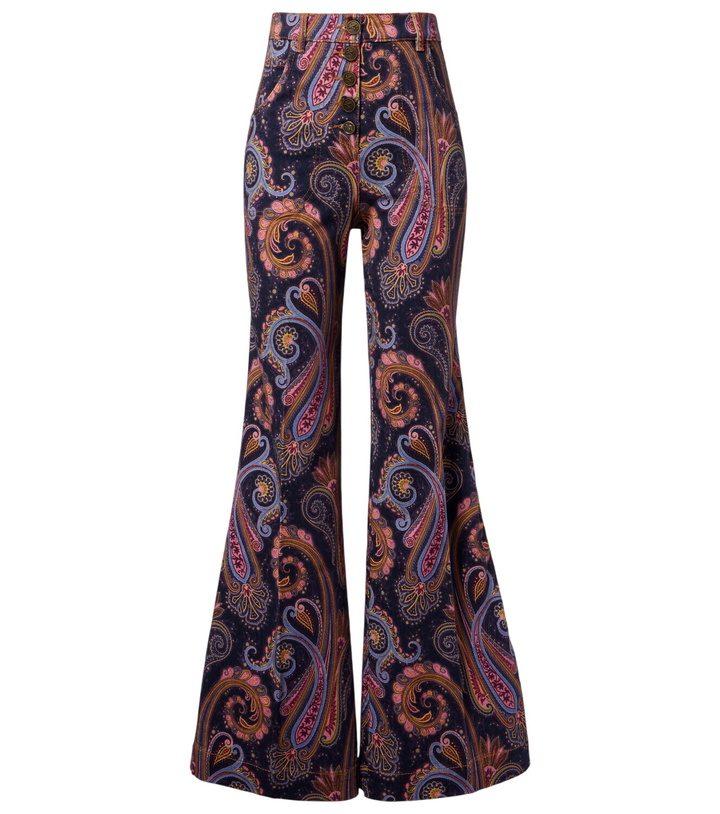 Photo: Etro Paisley cotton-blend flared pants