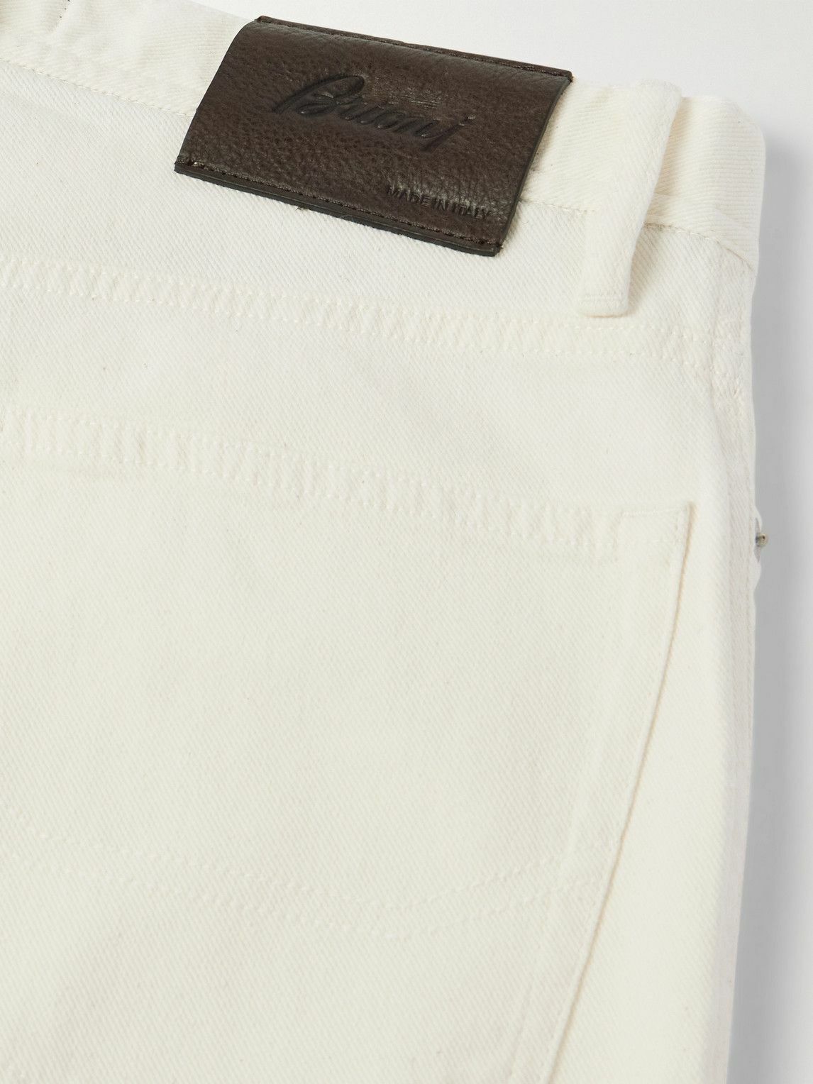 Brioni - Cortina Slim-Fit Straight-Leg Jeans - White