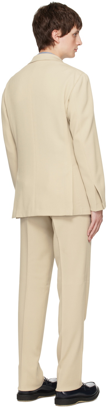 Ring Jacket Beige Rib Suit
