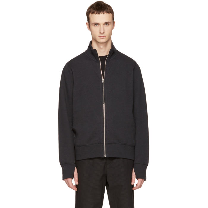 Photo: Rag and Bone Black Trooper Zip-Up Sweater