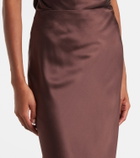 The Sei Silk satin maxi skirt