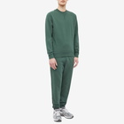 Sunspel Men's Loopback Crew Sweat in Dark Green