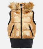 Goldbergh Shine faux fur-trimmed vest