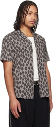 Hugo Taupe Camp Collar Shirt