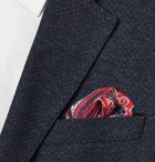 Etro - Paisley-Print Silk-Twill Pocket Square - Red