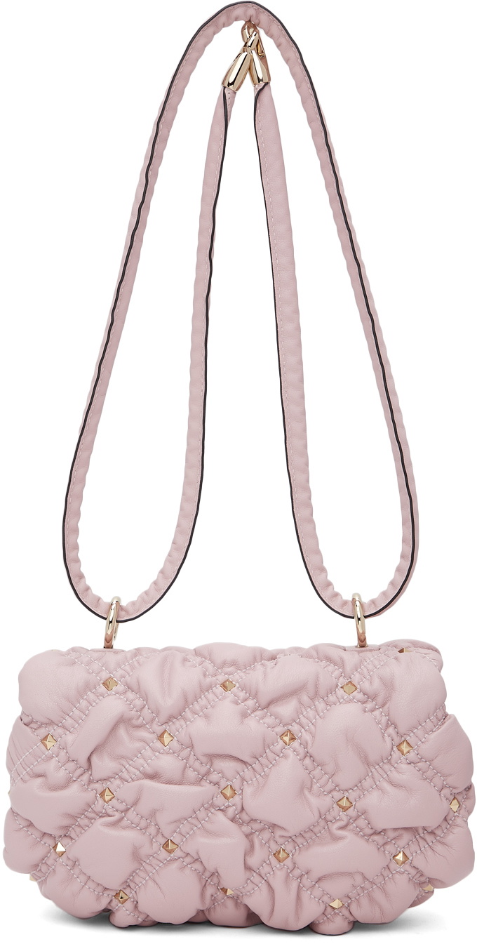 Mini Vlogo Signature Bucket Bag In Nappa Leather for Woman in Water Lilac