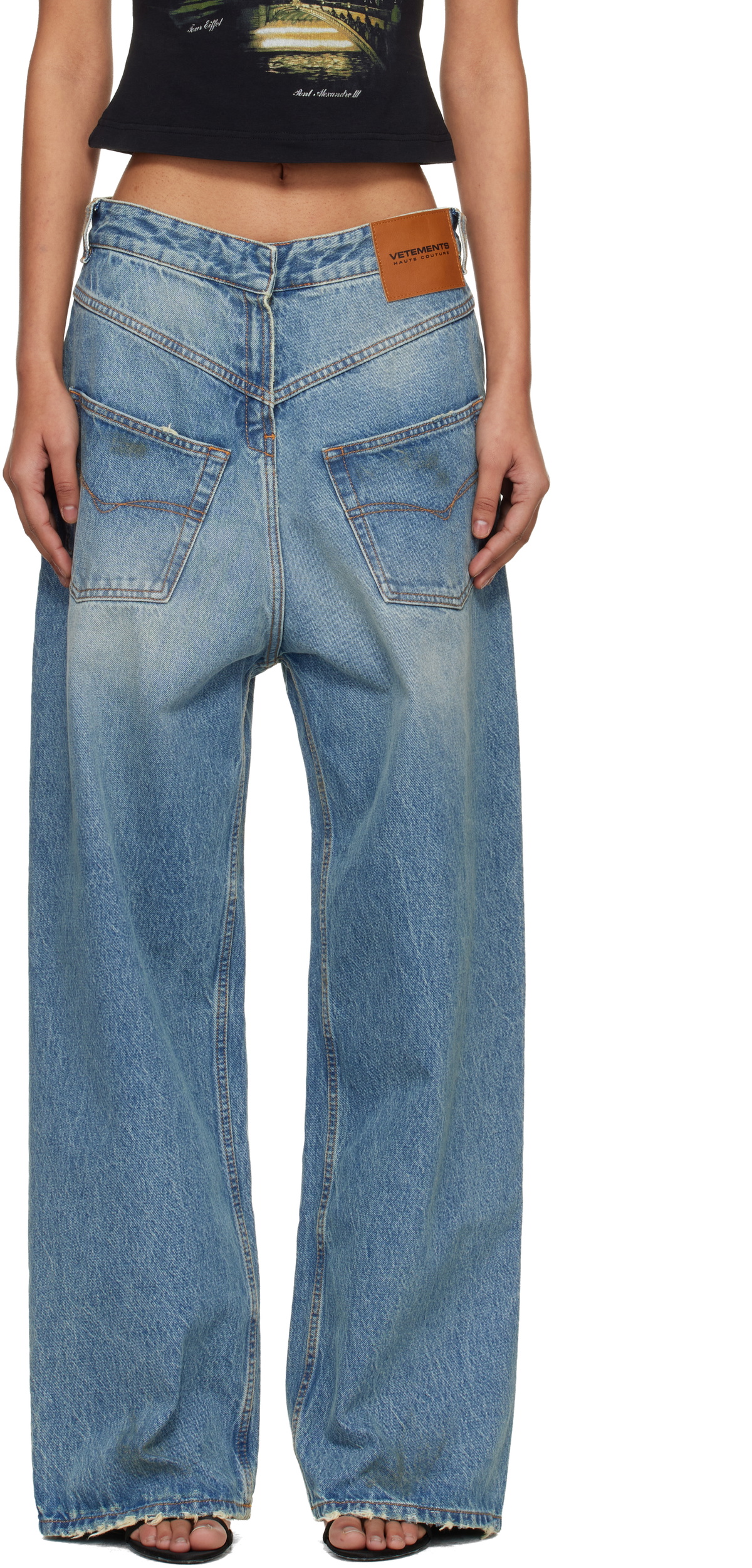 VETEMENTS Blue Back-to-Front Jeans
