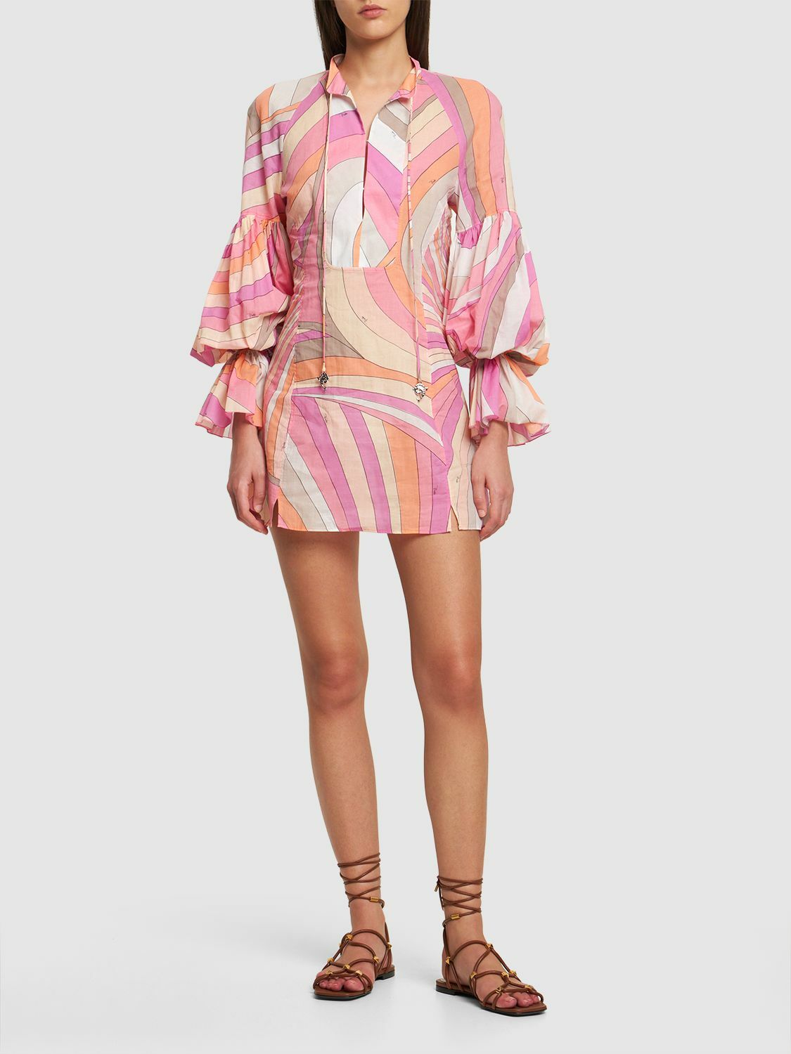 knee length dresses for ladies Iride Print Short Dress – PUCCI Online Store main image 0