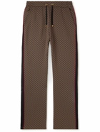 Balmain - Monogrammed Jersey Track Pants - Brown