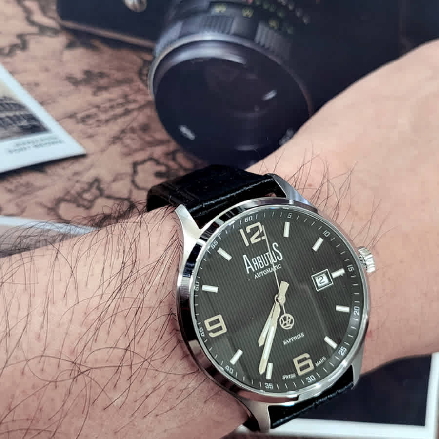 Arbutus Swiss-made Collection Automatic Black Dial Mens Watch ARS1613SBB
