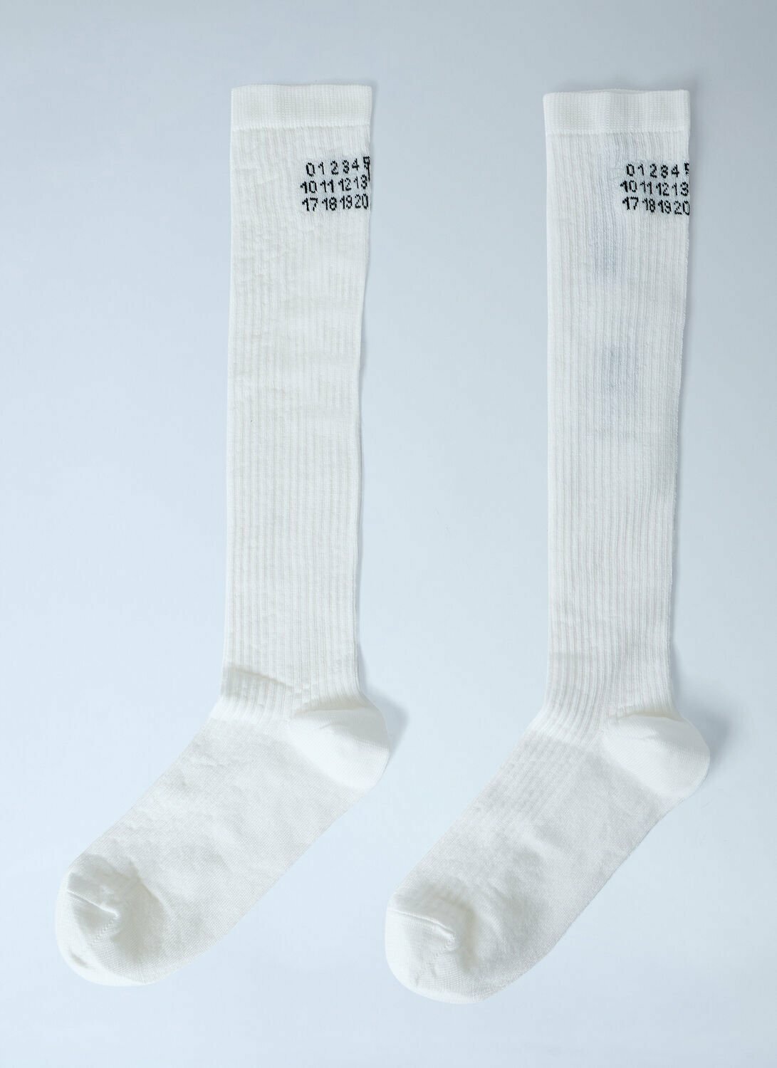 MM6 Maison Margiela Ribbed Knit Knee-High Socks
