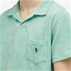 Polo Ralph Lauren Men's Cotton Terry Polo Shirt in Celadon