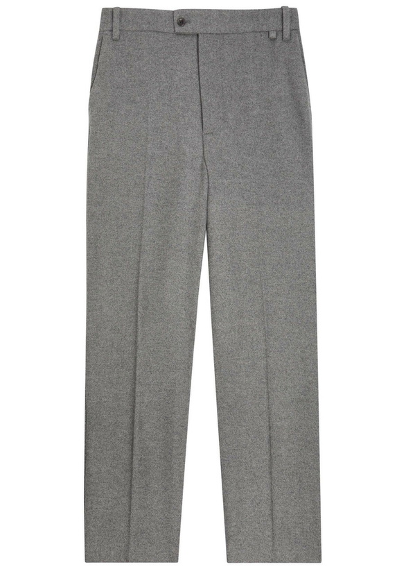 Photo: The Elder Statesman Straight-leg Wool-blend Trousers Grey