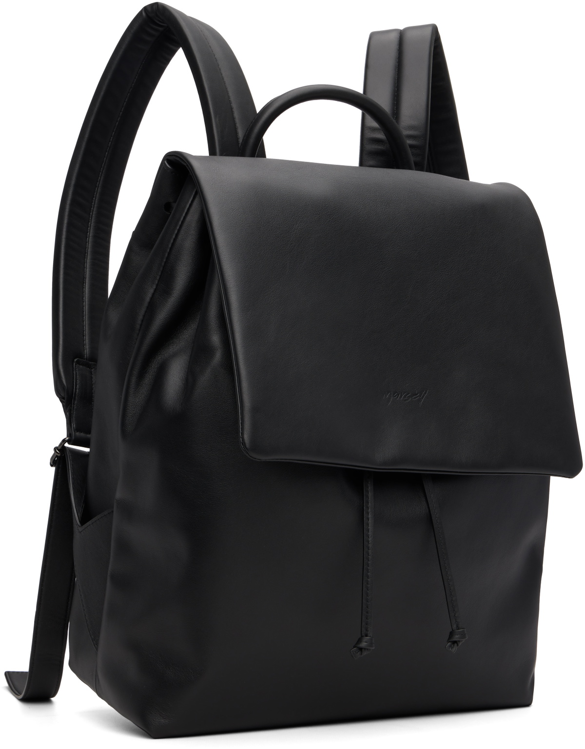 Marsèll Black Pattina Backpack